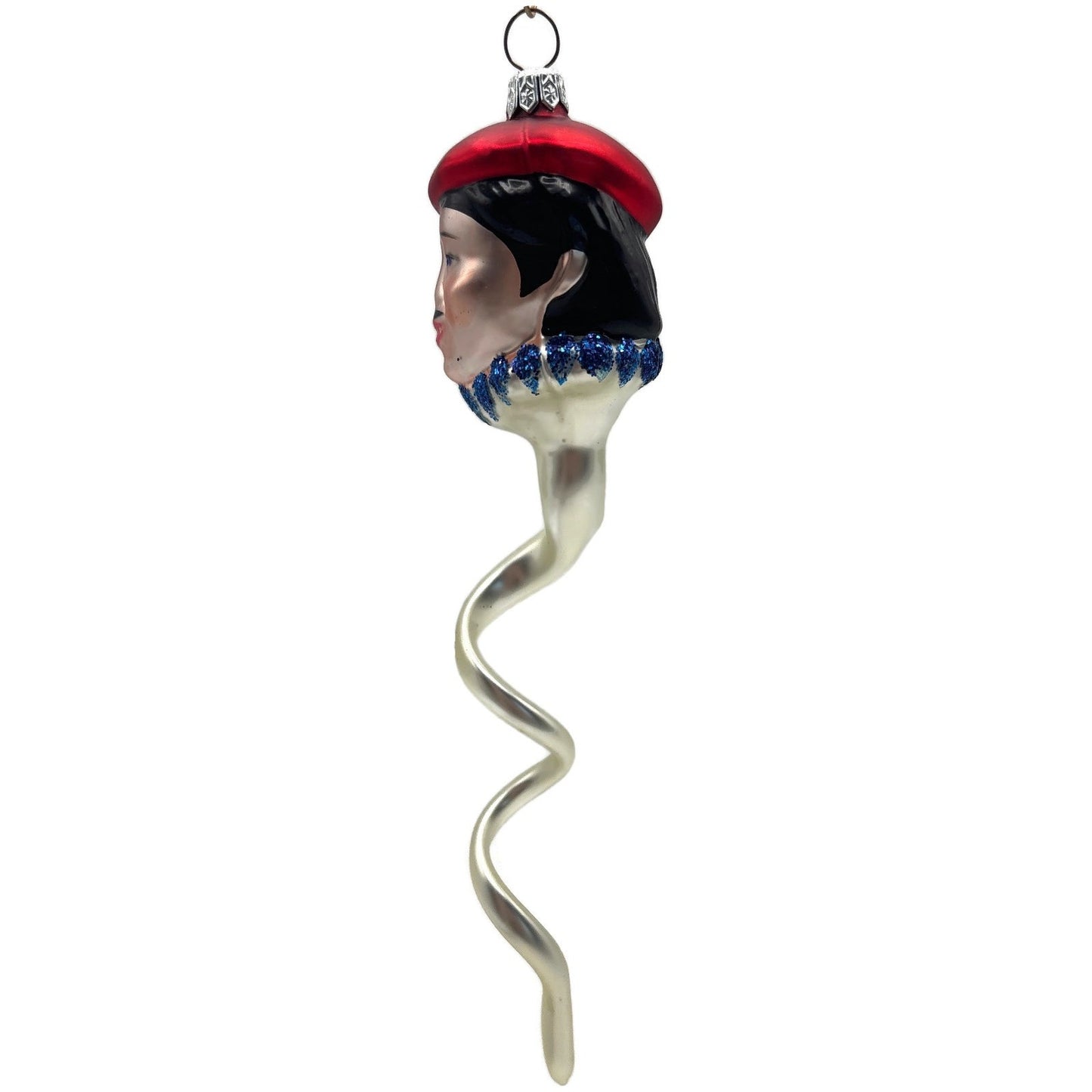 Patricia Breen French Twist Spiral Pearl Red Hat Head Christmas Tree Ornament
