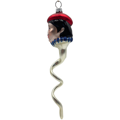 Patricia Breen French Twist Spiral Pearl Red Hat Head Christmas Tree Ornament