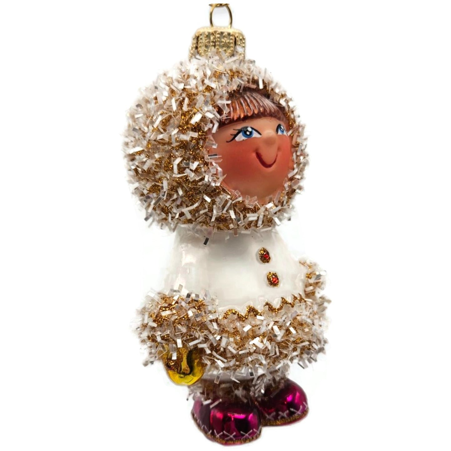 The Ornament King It's a Small World Eskimo Girl Glass Christmas Ornament Radko
