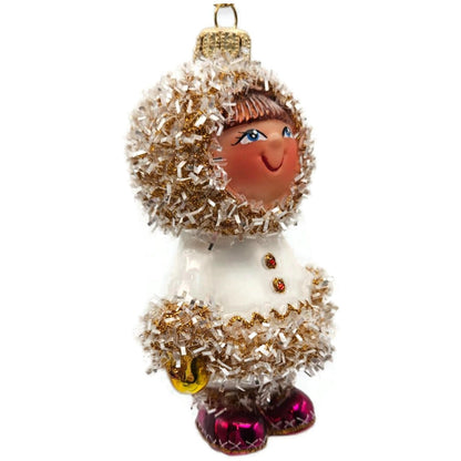 The Ornament King It's a Small World Eskimo Girl Glass Christmas Ornament Radko
