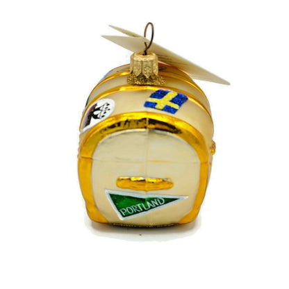 Patricia Breen Bon Voyage Gold Portland Green Triangle Christmas Ornament CATZ