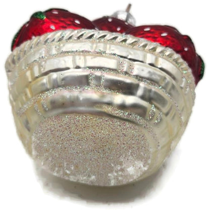 Patricia Breen Strawberry Basket Red Green Fruit Spring Christmas Tree Ornament