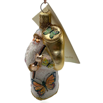 Patricia Breen Miniature Santa for Vera Pearl Butterfly Spring Holiday Ornament