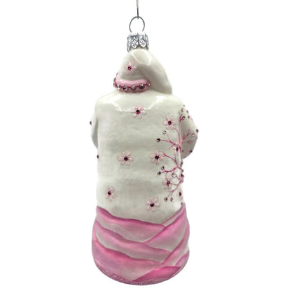Patricia Breen Exquisite Santa Pink Flower Pagoda Spring Christmas Ornament CATZ