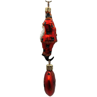 Patricia Breen Cirque de Nicoud Santa Medallion Kitty Faces Halloween Ornament