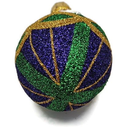 Patricia Breen Miniature Faberge Santa Claus Plaid Purple Christmas Ornament