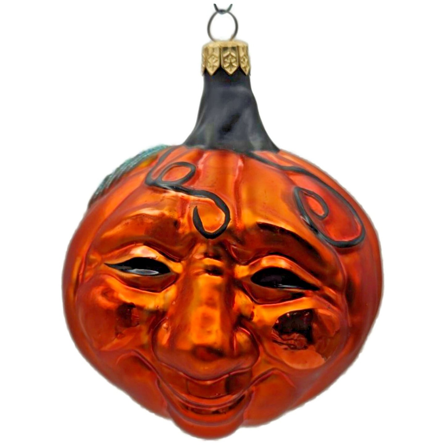 Patricia Breen Halloween Fanciful Pumpkin Orange Matte Christmas Ornament 9812