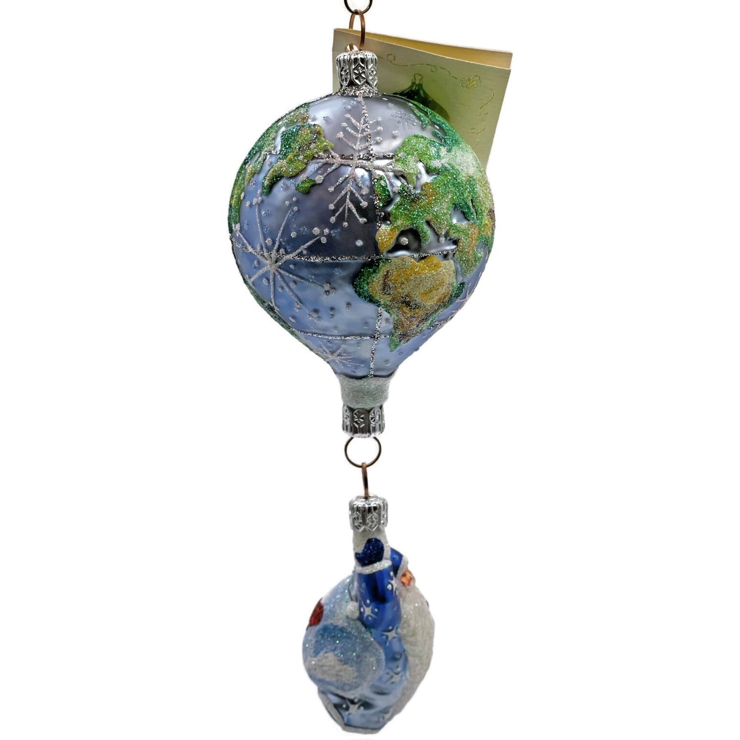 Patricia Breen Ornament As Above So Below Santa Balloon Globe Earth Christmas
