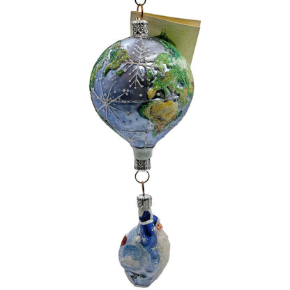 Patricia Breen Ornament As Above So Below Santa Balloon Globe Earth Christmas