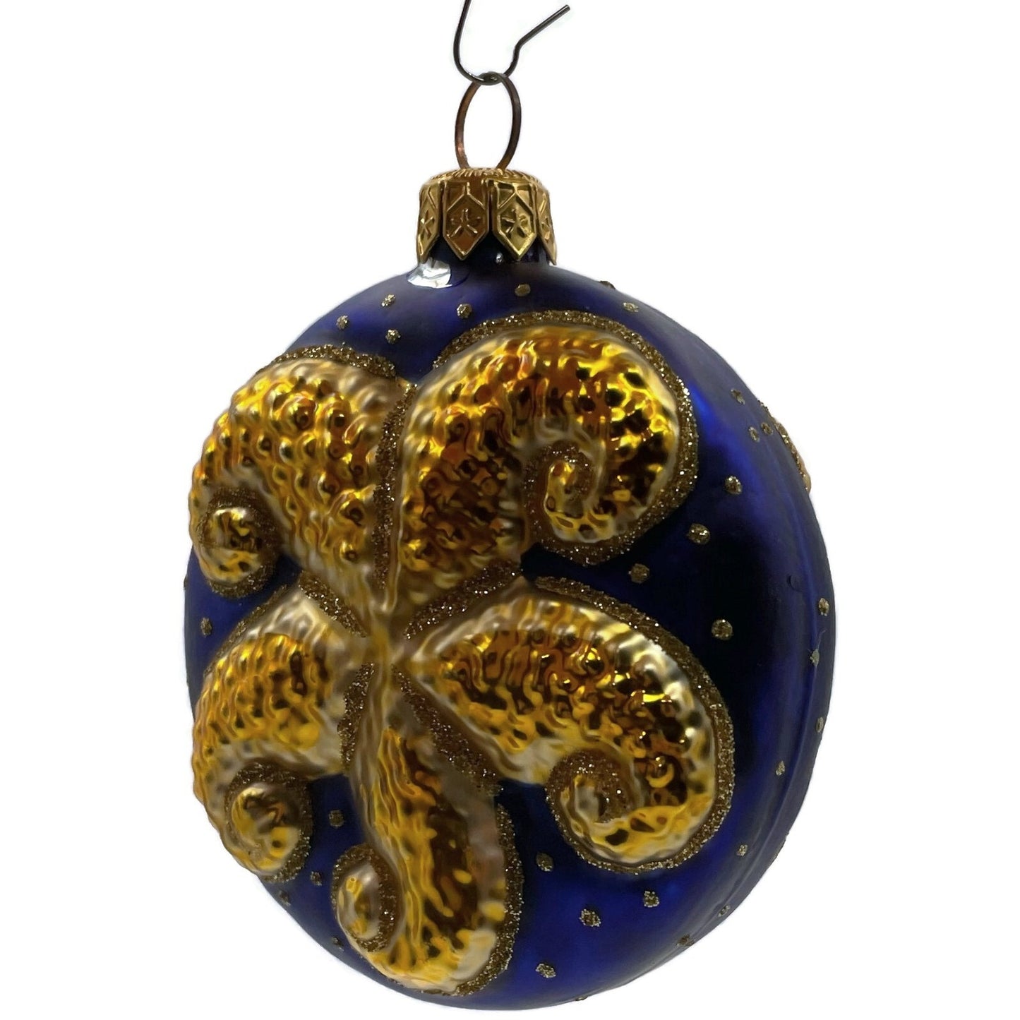 Patricia Breen Swell Starfish Gold Glittered Dots Nautical Christmas Ornament