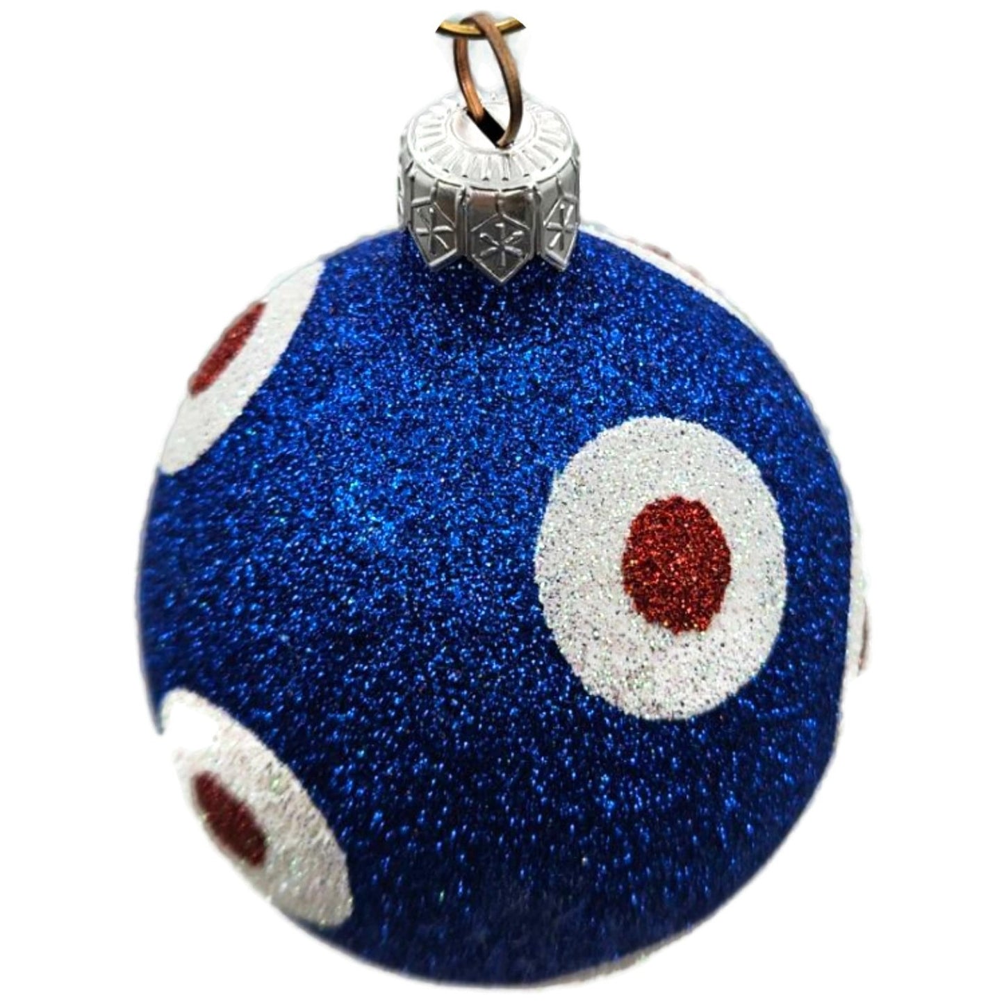 Patricia Breen Egg Blue White Red Polka Dot Easter Christmas Tree Ornament KKS