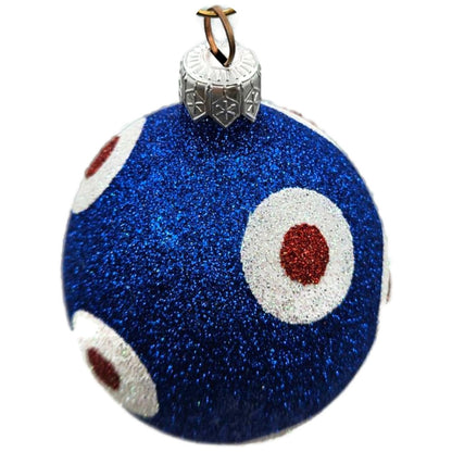 Patricia Breen Egg Blue White Red Polka Dot Easter Christmas Tree Ornament KKS