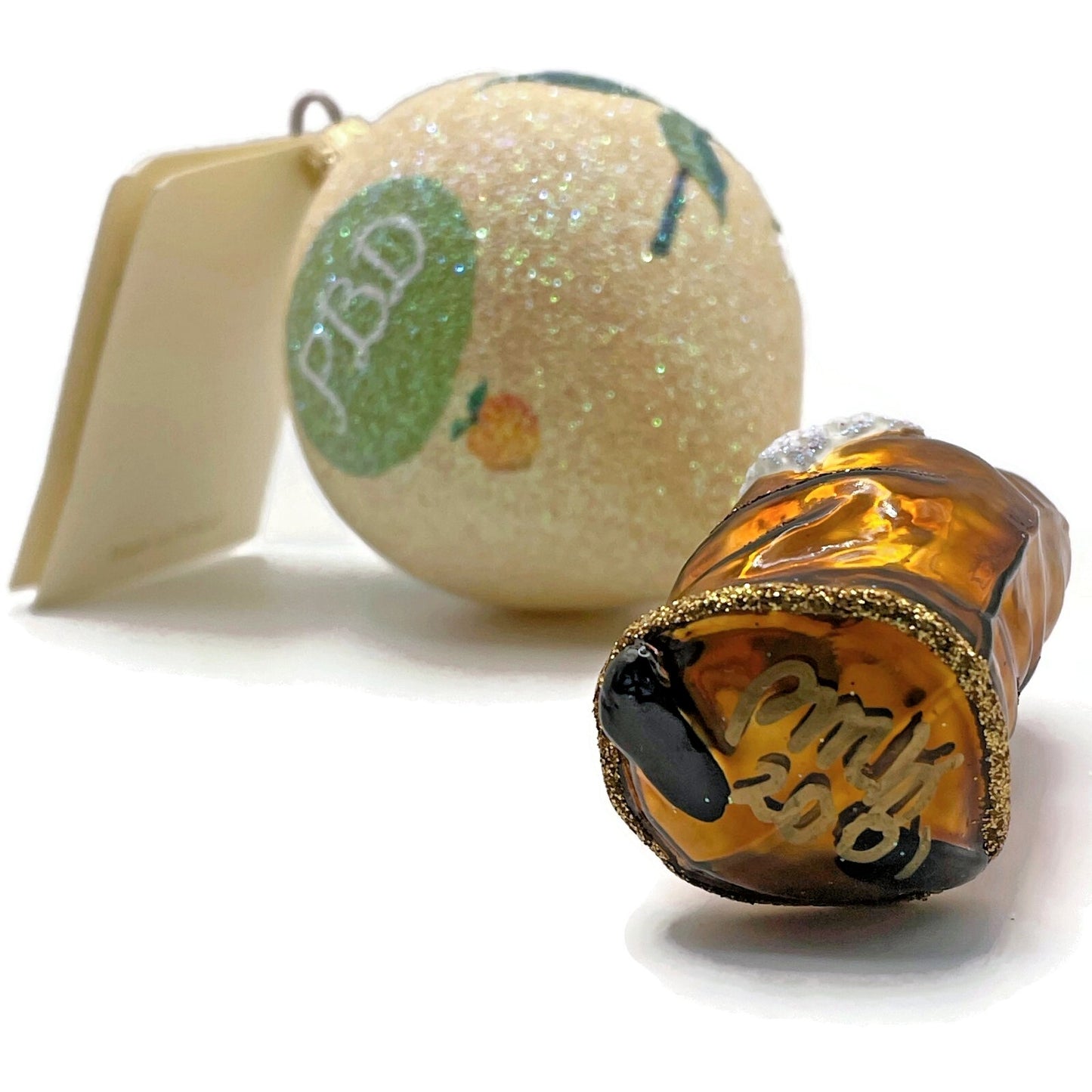 Patricia Breen Into the Blue Santa Claus Peach Balloon Spring Christmas Ornament