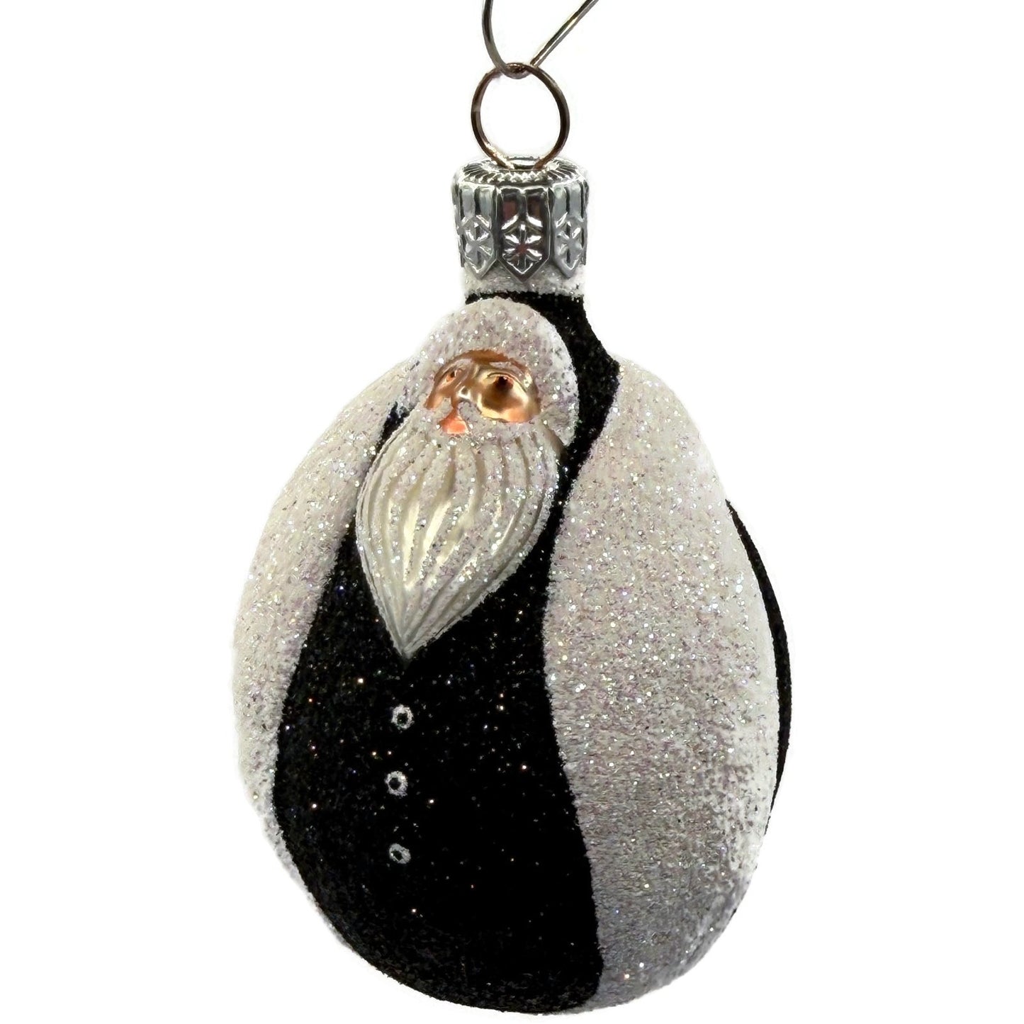 Patricia Breen Santa Ladybug Black Buttons Polka Dots Christmas Ornament 2133