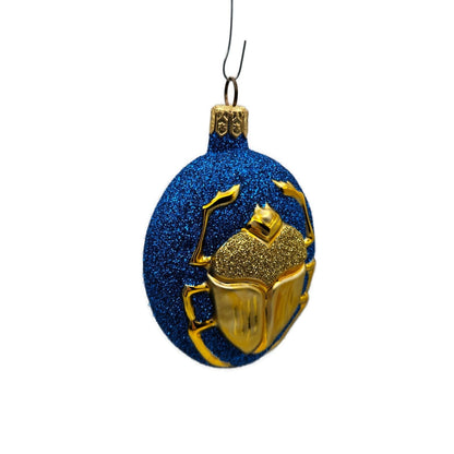 Patricia Breen Cleopatras Scarab Blue Gold Insect Christmas Tree Decor Ornament