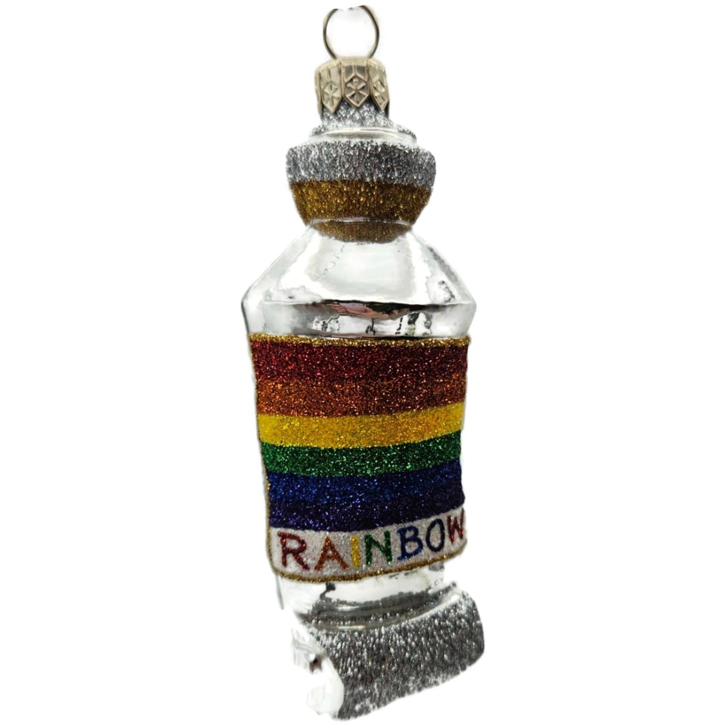 Patricia Breen PB Paints Rainbow Rolled Tube Art Christmas Tree Ornament Gumps