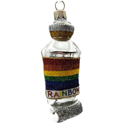 Patricia Breen PB Paints Rainbow Rolled Tube Art Christmas Tree Ornament Gumps
