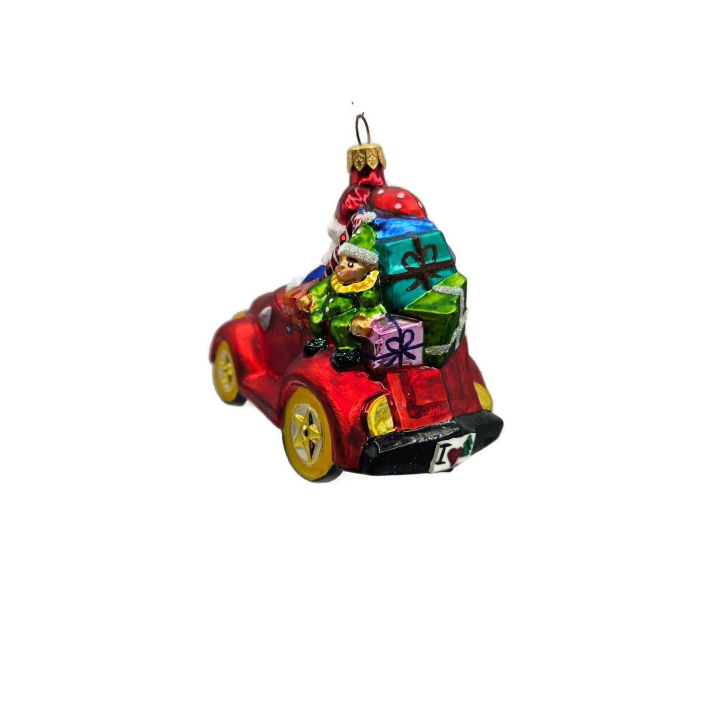 Christopher Radko Jolly Jalopy Santa Claus Christmas Tree Ornament 97-151-0