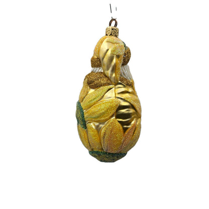 Patricia Breen Sunflower Santa Claus Yellow Floral Spring Christmas Ornament
