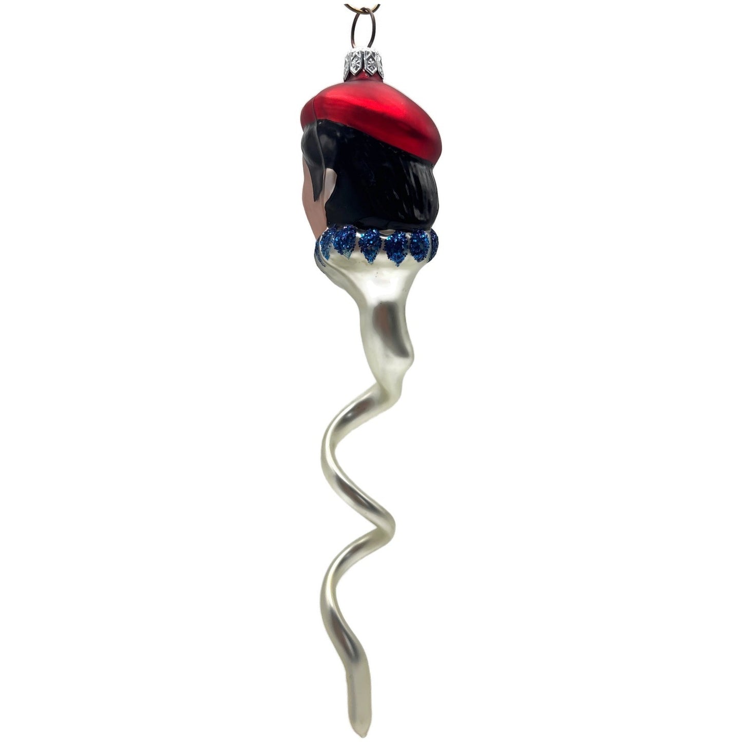 Patricia Breen French Twist Spiral Pearl Red Hat Head Christmas Tree Ornament