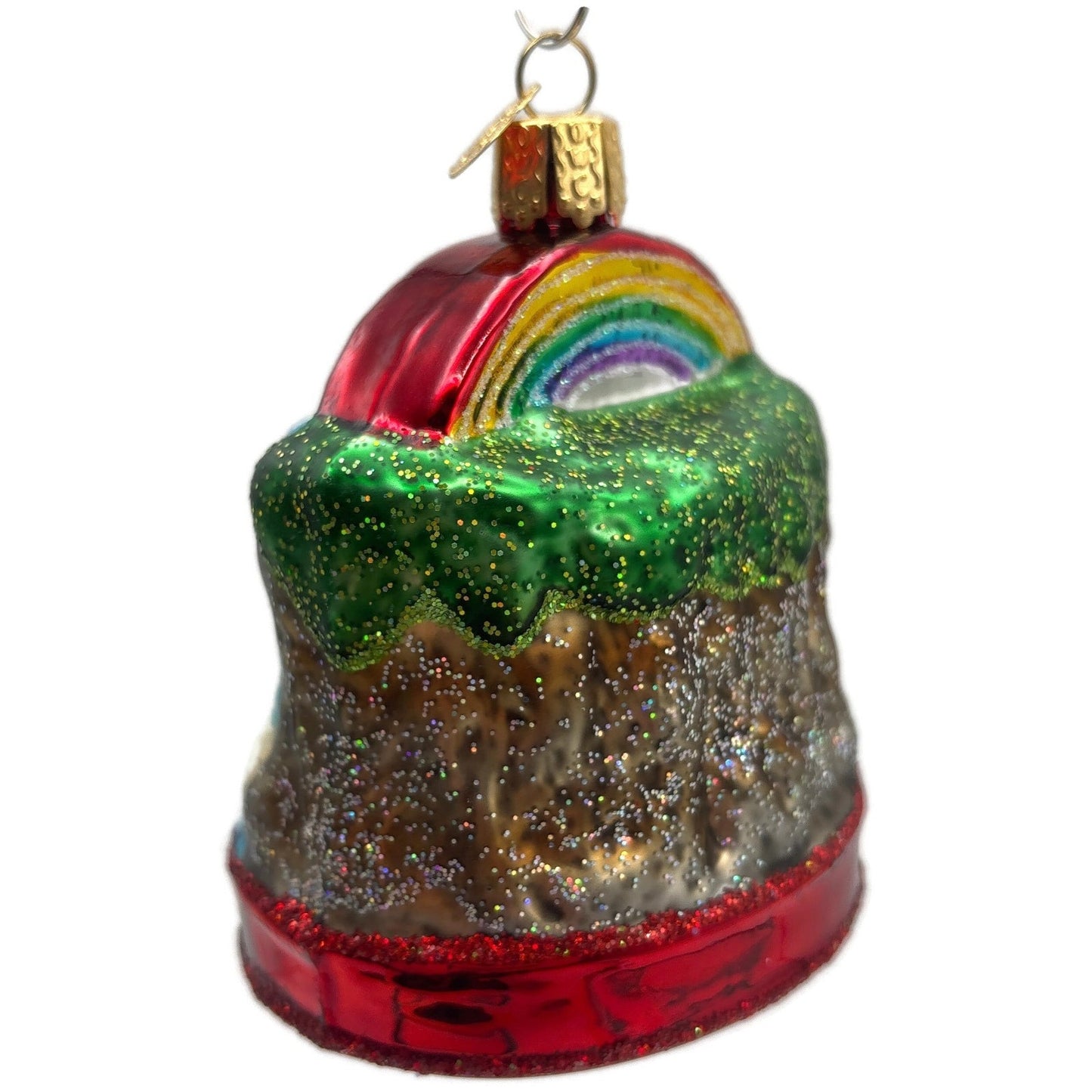 Niagara Falls Rainbow Water Fall OWC Glass Glitter Ornament Old World Christmas