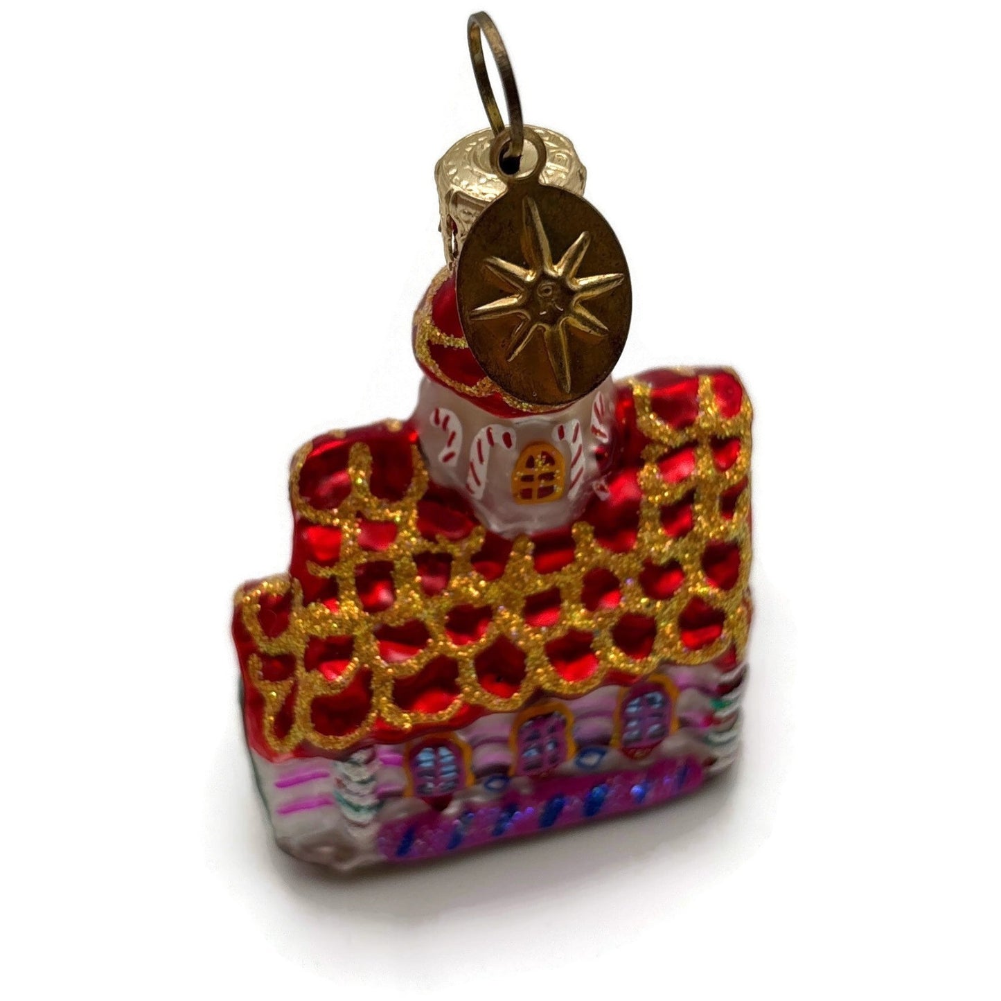 Christopher Radko Gingerbread Chapel Micro Gem Christmas Tree Ornament 01-0798-0