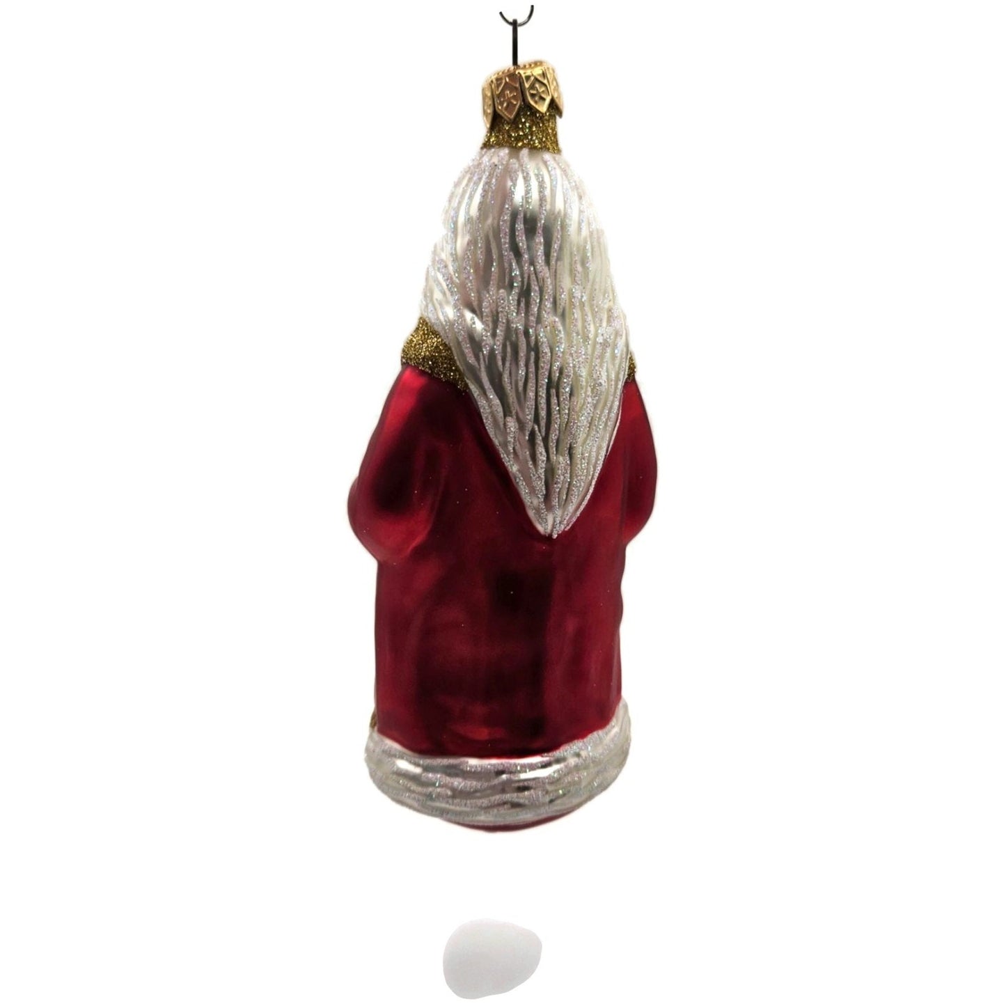 Patricia Breen Round Midnight Red Santa Claus Father Time Christmas Ornament