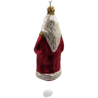 Patricia Breen Round Midnight Red Santa Claus Father Time Christmas Ornament
