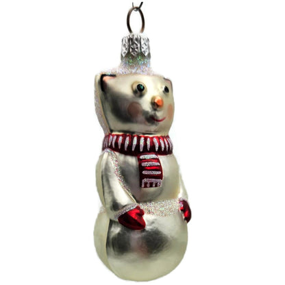 Patricia Breen Snowcat With Red Scarf Pearl Christmas Tree Signed Ornament