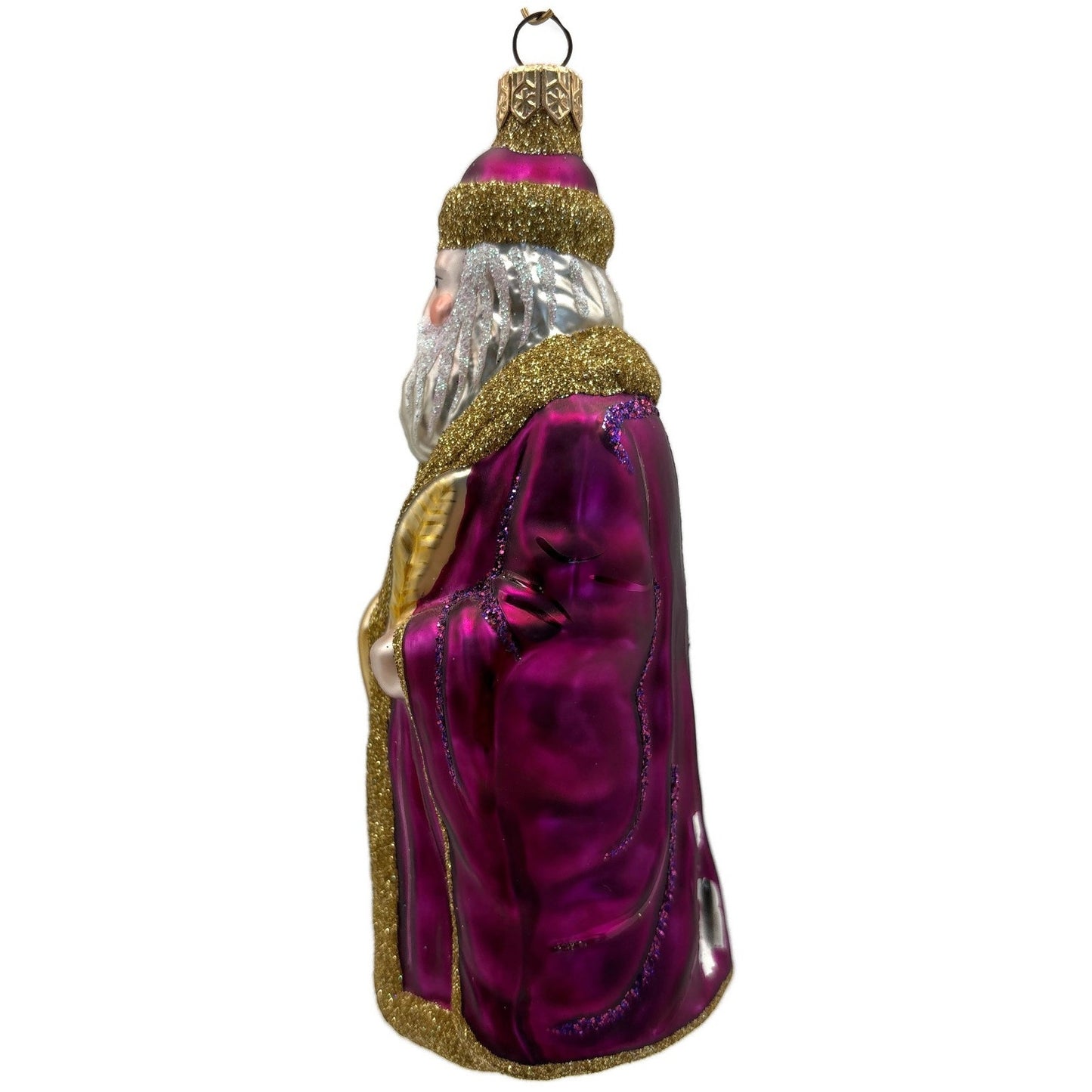 Patricia Breen Making His List Fuchsia Santa Claus Christmas Tree Ornament