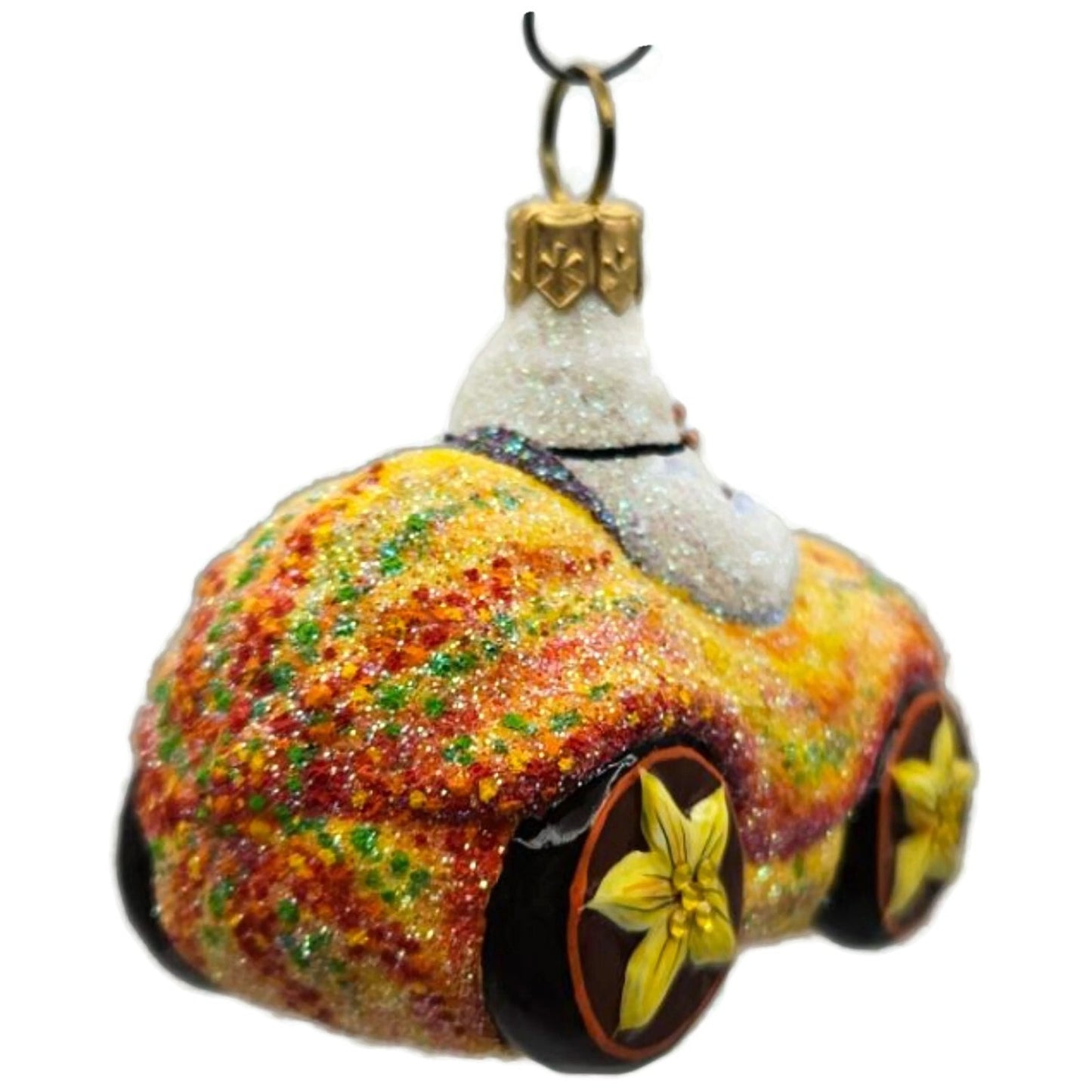 Patricia Breen Halloween Hybrid Orange Gourd Ghost Glass Christmas Ornament 3011