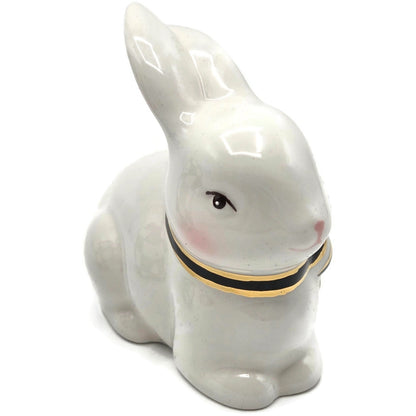 Mackenzie Childs Courtly Check Bunny Egg Hostess Set Easter Spring Black Pink