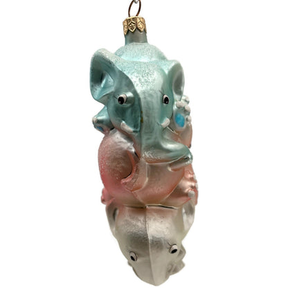 Christopher Radko Ton of Fun Elephants Stack Christmas Tree Ornament 98-180-0