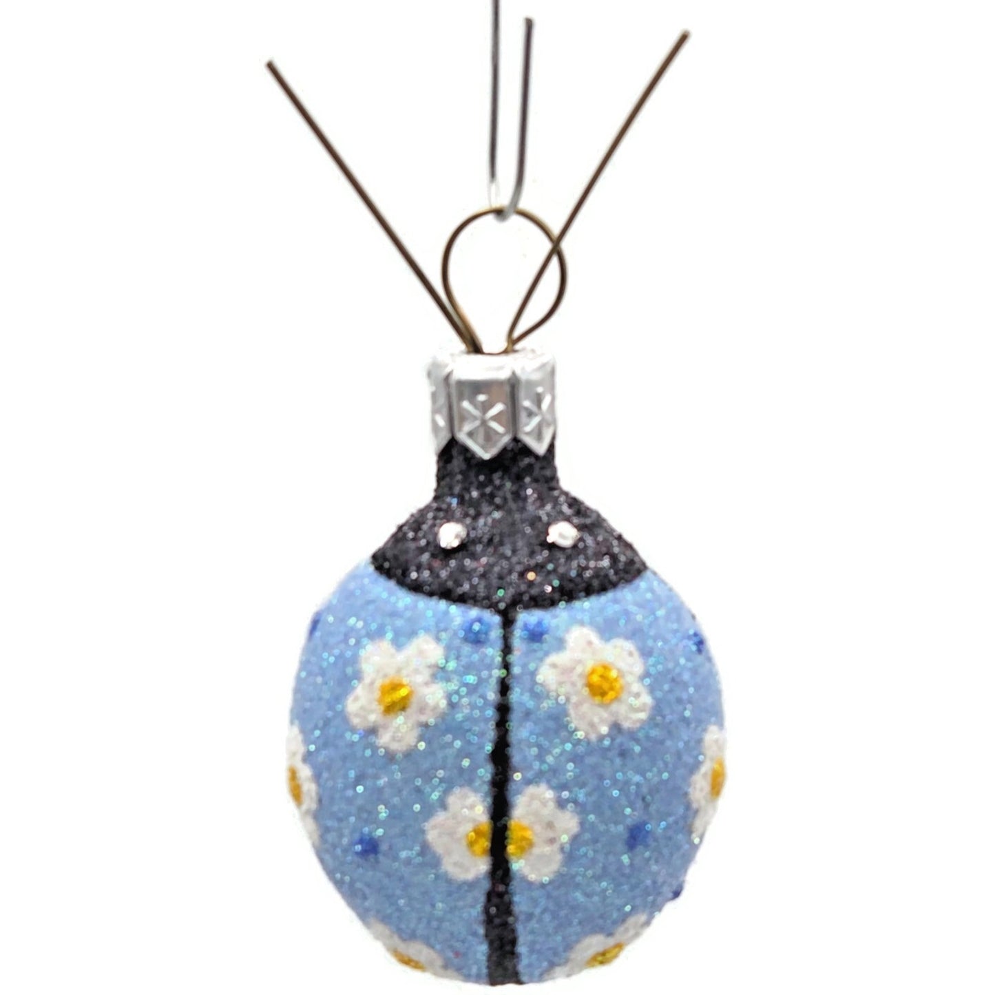 Patricia Breen Ladybug Ladybug Blue Daisy Closed Wing Christmas Ornament 2420