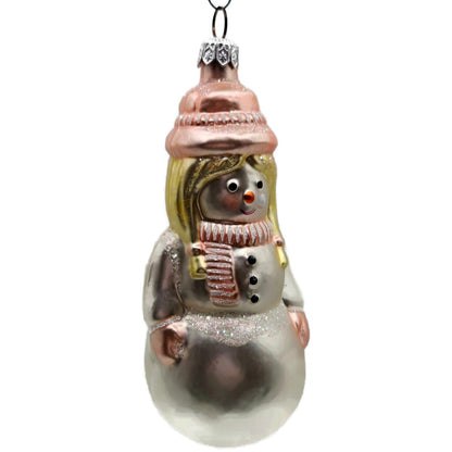 Patricia Breen Snowwoman Pink Scarf Hat Gloves Winter Christmas Tree Ornament