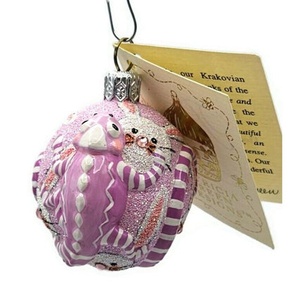 Patricia Breen James Twice Bunnies Chameleon Pink Easter Christmas Tree Ornament