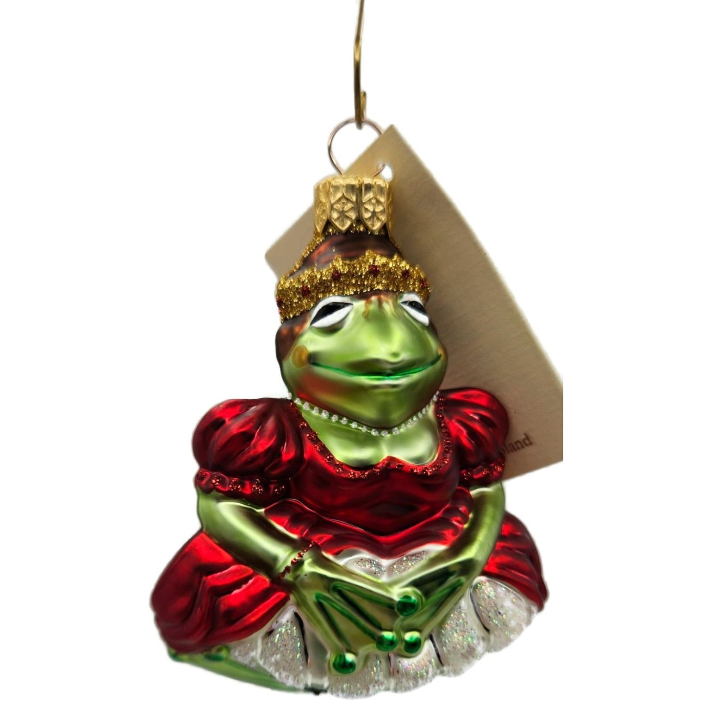 Patricia Breen Josephine Frog Queen Red Green Animal Christmas Tree Ornament