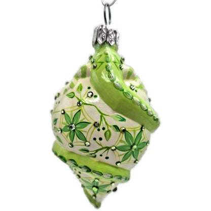 Patricia Breen Topping Chameleon Chinoiserie Green Spring Christmas Ornament