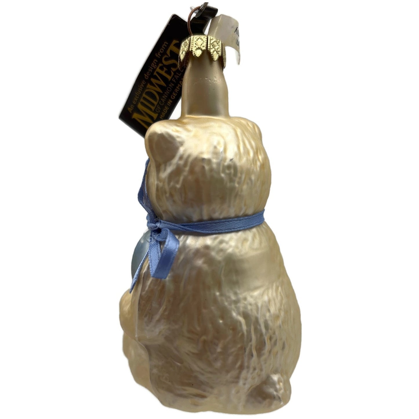 Babys First Teddy Bear Blue Heart Christmas Ornament Midwest of Cannon Falls