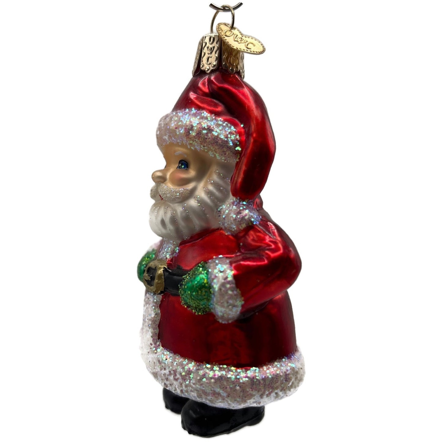 Old World Christmas Short Stuff Santa Claus 2019 Glass Christmas Tree Ornament