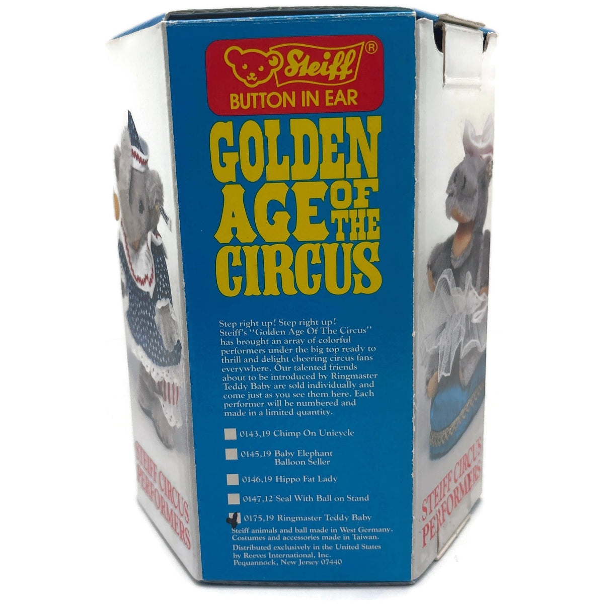 Steiff Golden Age Of The Circus Ringmaster Teddy Baby 0175/19 Bear Plush Toy