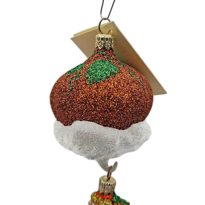 Patricia Breen Night Fright Santa Orange Pumpkin Halloween Christmas Ornament