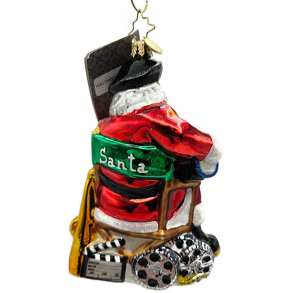 Christopher Radko Hollywood Ho Ho Ho Director Santa Christmas Ornament 1015283