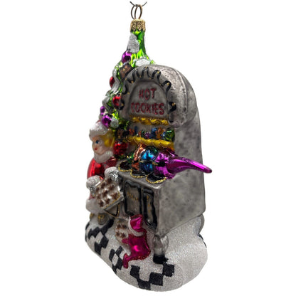 Larry Fraga Hot Cookies Mrs. Claus Glittered Kitchen Christmas Tree Ornament