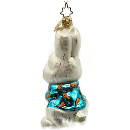 Christopher Radko Chester Easter Bunny Holiday Glass Ornament 1010075