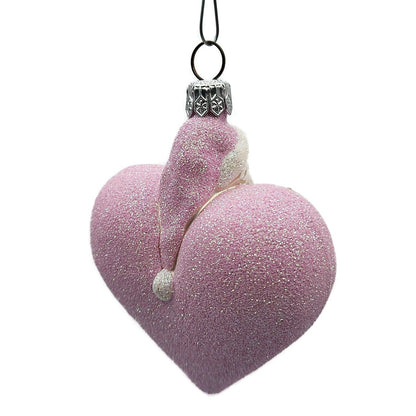 Patricia Breen Santa du Coeur Pink Heart Valentines Christmas Tree Ornament