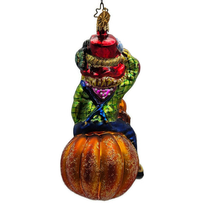 Christopher Radko Pumpkin Patch Pal Plaid Scarecrow Halloween Christmas Ornament