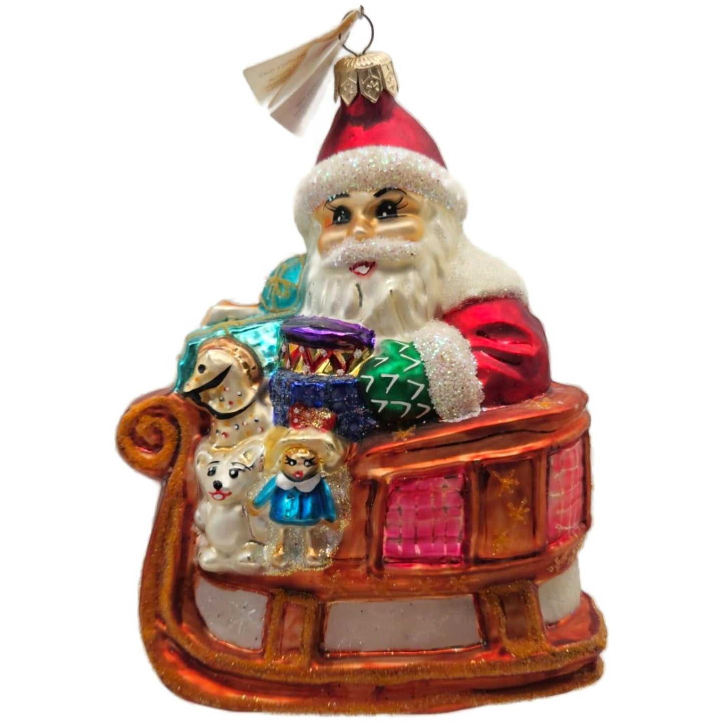 Christopher Radko Heartlight Express Santa Claus Sleigh Toys Ornament 97-250-0