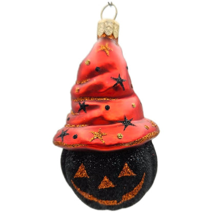 Patricia Breen Bewitched Pumpkin Black Orange Stars Halloween Christmas Ornament