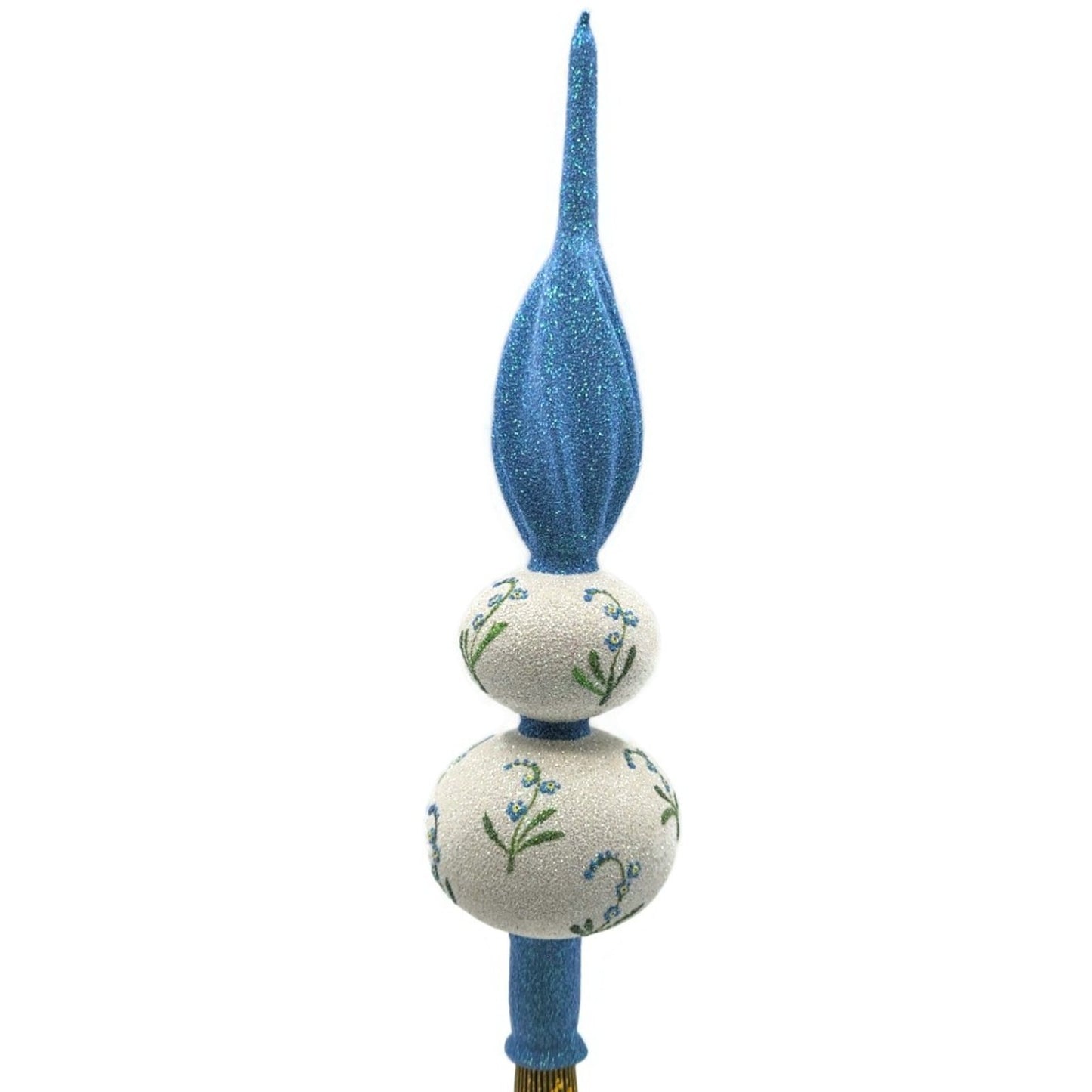 Patricia Breen Miniature Forget-Me-Not Finial Blue Spring Christmas Tree Topper